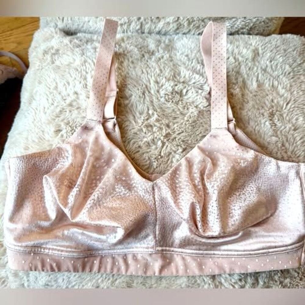 Wacoal Back Appeal Wire Free Bra 36DD Rose Dust Pink 852303 Smoothing Comfort